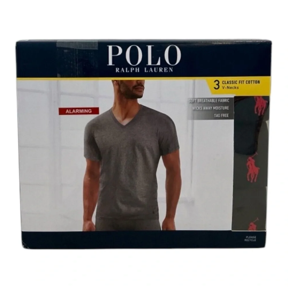 Polo Ralph Lauren Gray V-Neck T-Shirt